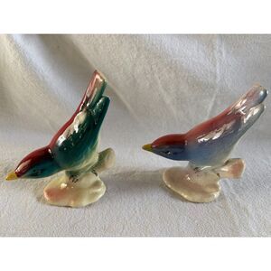 Lot of 2 Vintage Royal Copley Ceramic Bird Figurine MCM  Spaulding Pottery